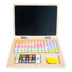 Dřevěný magnetický notebook