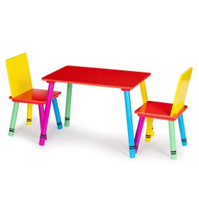 Set stolečku a židliček - barvy duhy, EcoToys