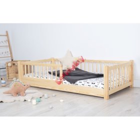 BAZAR - Dětská nízká postel Montessori Ourbaby 160x70 - přírodní