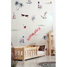 BAZAR - Dětská postel 200x90 Mila Raily se zábranou
