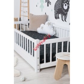 BAZAR - Dětská nízká postel Montessori Ourbaby - bílá - 140x70