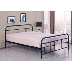 Kovová postel LINDA 120x200 cm - černá, Halmar