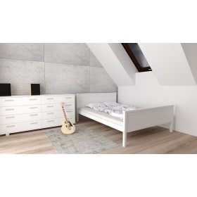 Dřevěná postel Ikar 200 x 120 cm - bílá, Ourfamily