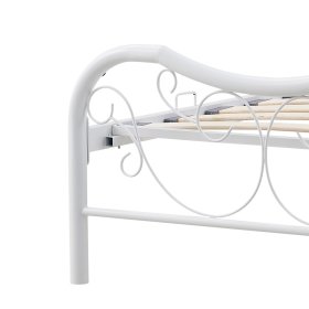 Kovová postel FABRIZIA 90 x 200 cm - Bílá