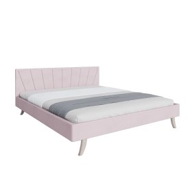Čalouněná postel HEAVEN 140 x 200 cm - Pudrově růžová, FDM