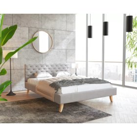 Čalouněná postel Kalifornia 140 x 200 cm - šedá, FDM