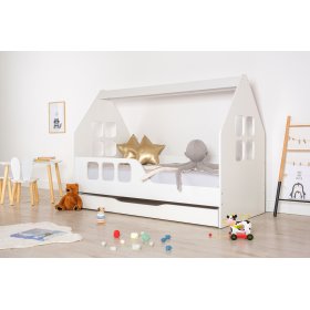 Bazar - Domečková postel Woody 160 x 80 cm - bílá, Wooden Toys