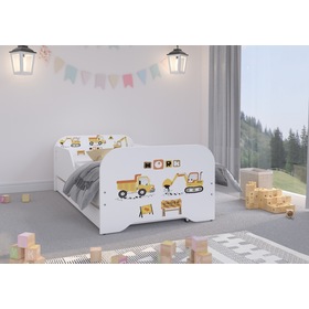 Bazar - Dětská postel MIKI 160 x 80 cm - Staveniště, Wooden Toys