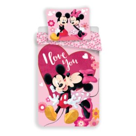 Dětské povlečení 140 x 200 cm + 70 x 90 cm Mickey a Minnie kiss, Sweet Home, Mickey Mouse