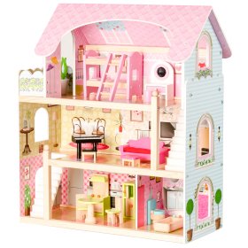 Dřevěný domeček pro panenky Pohádková rezidence, EcoToys