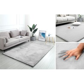 Hedvábný koberec Rabbit - světle šedý, Podlasiak