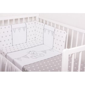 BAZAR 2-dílné povlečení do postýlky minky -  Zebra, Gluck Baby