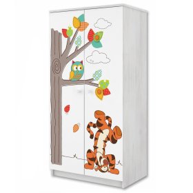 Šatní skříň Medvídek Pú a tygr - dekor norská borovice, BabyBoo, Winnie the Pooh