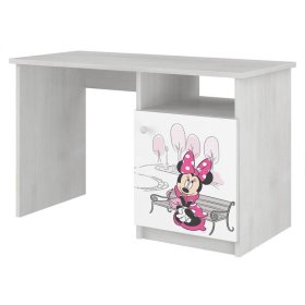 Dětský psací stůl - Minnie Mouse v Paříži - dekor norská borovice, BabyBoo, Minnie Mouse