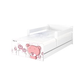Dětská postel MAX Pink Tedy Bear 160x80 cm - bílá