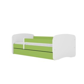Dětská postel se zábranou Ourbaby - zeleno-bílá, All Meble