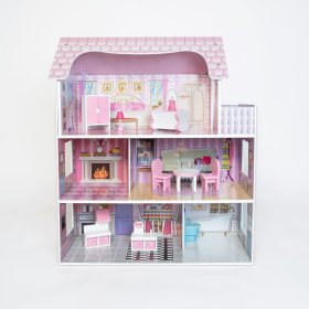 Dřevěný domeček pro panenky Bella , EVA TOYS