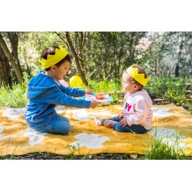 Dětský bavlněný koberec - Clouds Mustard, Kidsconcept