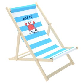 Dětské plážové lehátko Krab - modro-bílé, Chill Outdoor