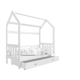 Dětská postel domeček Filip - bílá, AJK meble