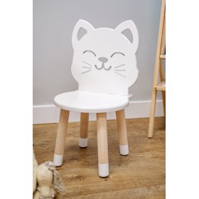 Dětská židlička - Kočička - bílá, Ourbaby