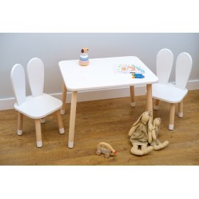 Dětský stůl s židlemi - Ouška - bílý, Ourbaby