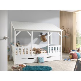 Dětská postel ve tvaru domečku Charlotte - bílá, VIPACK FURNITURE
