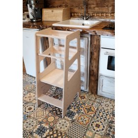 Montessori učící věž Hugo MINI 75 - přírodní, Ourbaby