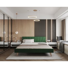 Čalouněná postel HEAVEN 120 x 200 cm - Zelená