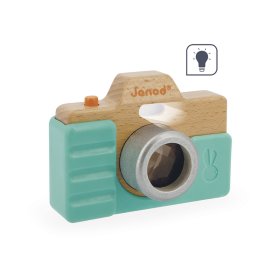 Janod Dětský dřevěný fotoaparát se zvukem a světlem