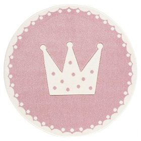 Dětský koberec Crown - růžovo-bílý, LIVONE