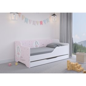 Dětská postel se zády LILU  160 x 80 cm - Princezna