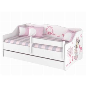 Dětská postel se zády - Minnie Mouse a zvířátka, BabyBoo, Minnie Mouse