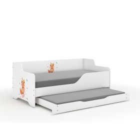 Dětská postel se zády LILU 160 x 80 cm - Liška, Wooden Toys