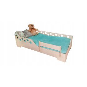 Dětská postel Poppy se zábranou - 140 x 70 cm, LilaBaby