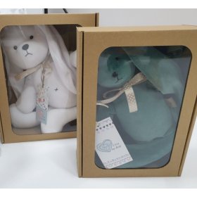 Velurová hračka Králiček 35 cm - zelený, TOLO