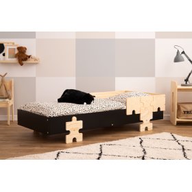 Univerzální postel Puzzle - černá, SMARTWOOD