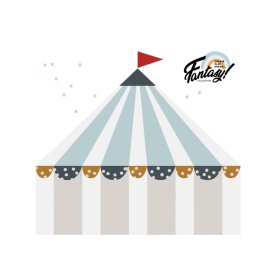 Dekorace na zeď DEKORNIK Circus - modrá, Dekornik