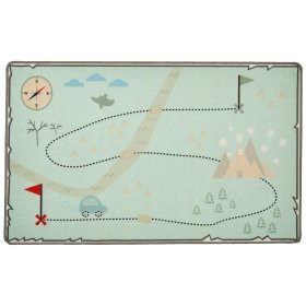 Dětský koberec Mapa pokladů - mátový, LIVONE