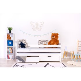 Dětská postel s přistýlkou a zábranou Praktik - White, Ourbaby