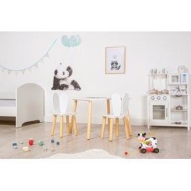 Ourbaby - Dětský stoleček a židličky s králičími oušky, SENDA