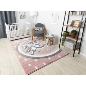 Dětský koberec PETIT - Jednorožec - růžový, F.H.Kabis