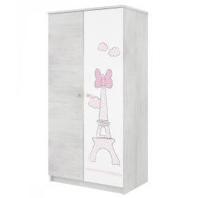 Šatní skříň Minnie Mouse v Paříži - dekor norská borovice, BabyBoo, Minnie Mouse