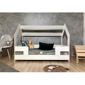 Domečková postel Puzzle - bílá , LilaBaby