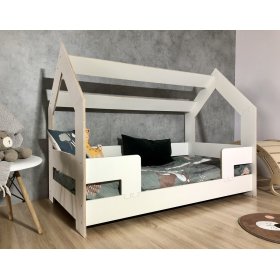 Domečková postel Puzzle - bílá , LilaBaby