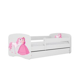 Dětská postel se zábranou Ourbaby - Princezna s koníkem - bílá, Ourbaby