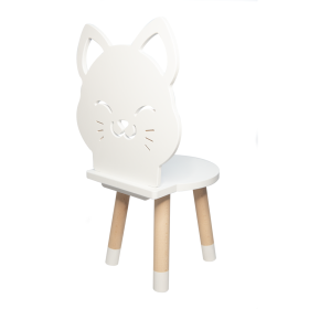 Dětský stůl se židlemi- Kočička - bílý