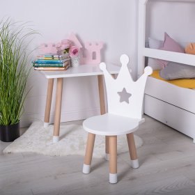 Dětský stůl se židlemi - Koruna - bílý, Ourbaby