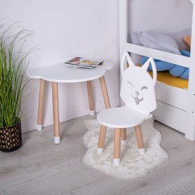 Dětský stůl se židlemi - Liška - bílý, Ourbaby