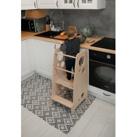 Montessori učící věž Lena MAXI 85 - přírodní, Ourbaby
